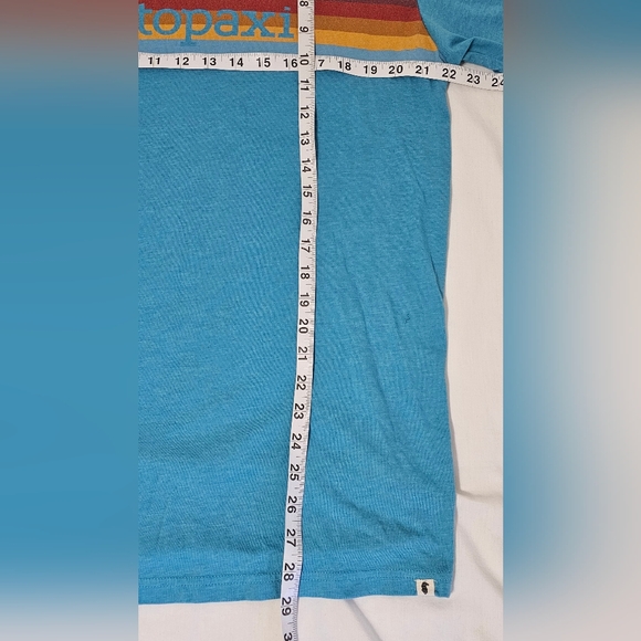 Cotopaxi Graphic Tee Men’s XL Blue Stripe Logo Outdoor Adventure Shirt - Picture 4 of 5